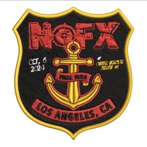 NOFX Final Tour Final Show Authentic Patch Oct 6 2024 San Pedro CA Berth 46